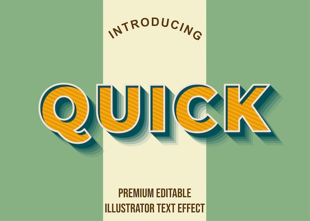 Quick - 3d illustrator text effect