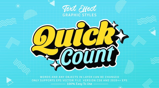 Quick Count 3d Tekststijl Effect