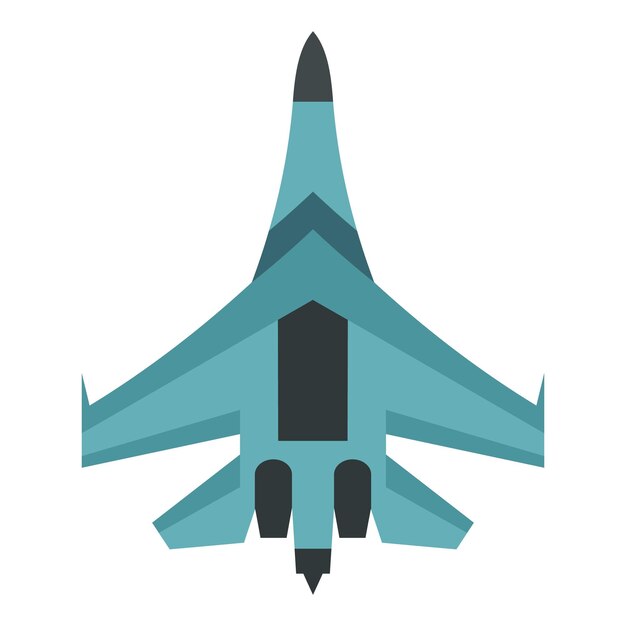 Quick military aircraft icon Flat illustration of quick military aircraft vector icon for web