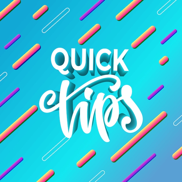 Vector quick tips banner design. vector illustration.