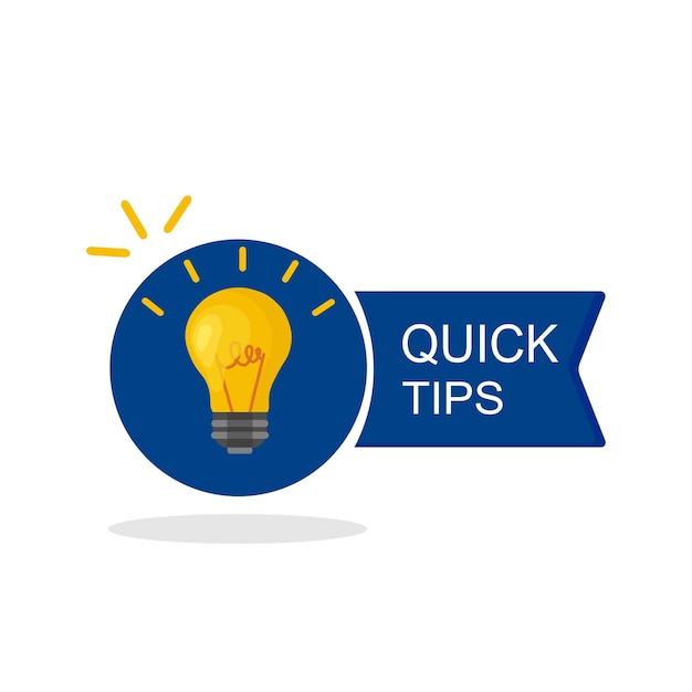 Vector quick tips design template illustartion