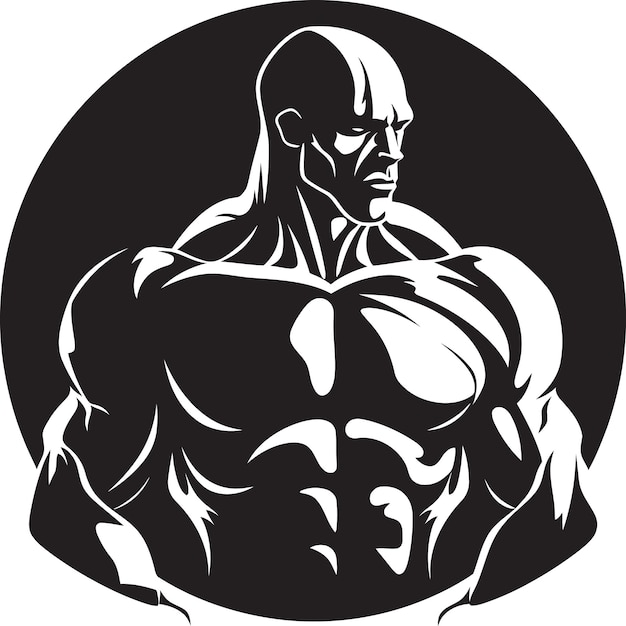 Vector quiet dominance bodybuilder vector serenity black muscle melody vector sculpted elegance