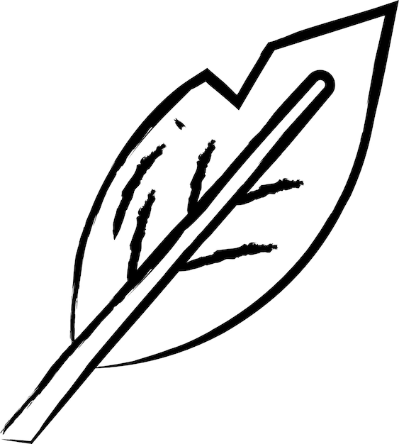 Quill hand drawn vector illustration