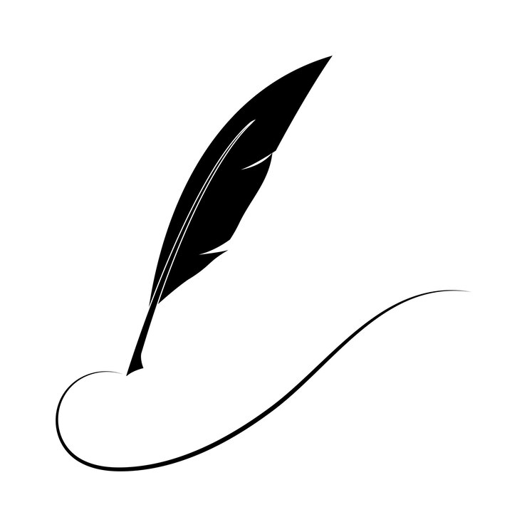 Vector quill pen logo