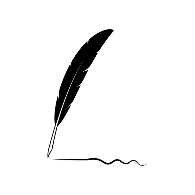 Vector quill pen-logo