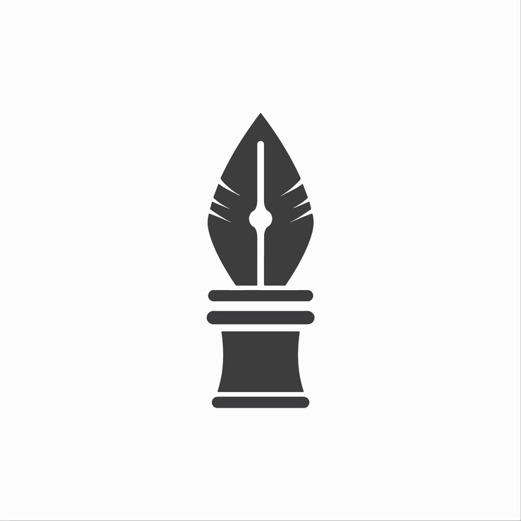 Vector quill pen logo