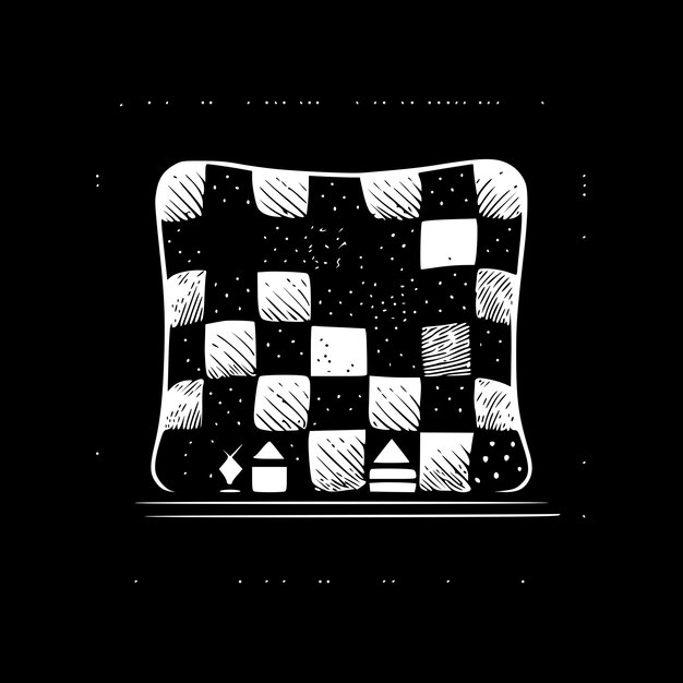 Vector quilt black and white isolated icon vector illustration