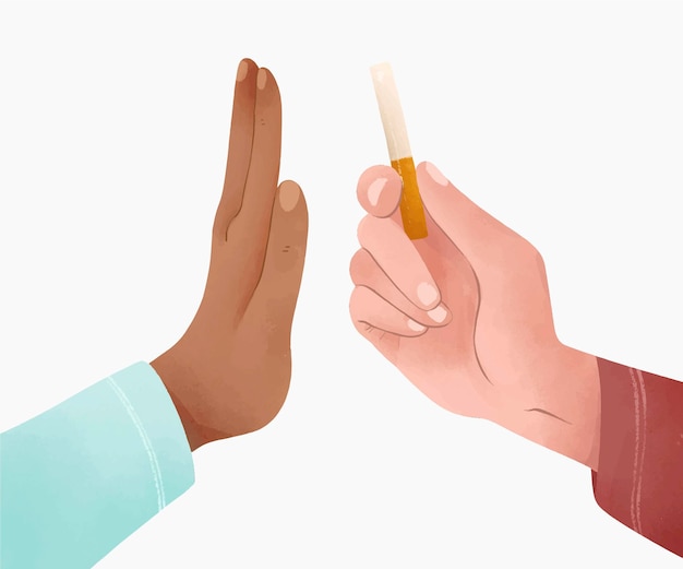 Quit smoking concept illustrated