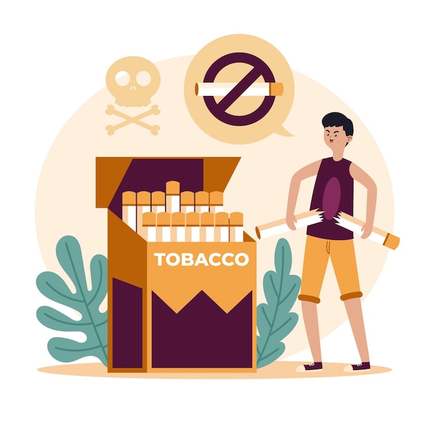 Vector quit smoking illustration