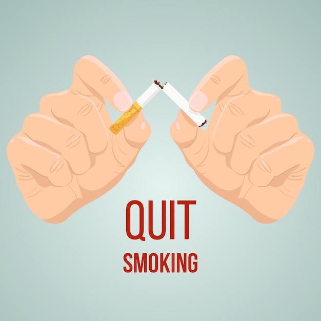 Vector quit smoking illustration