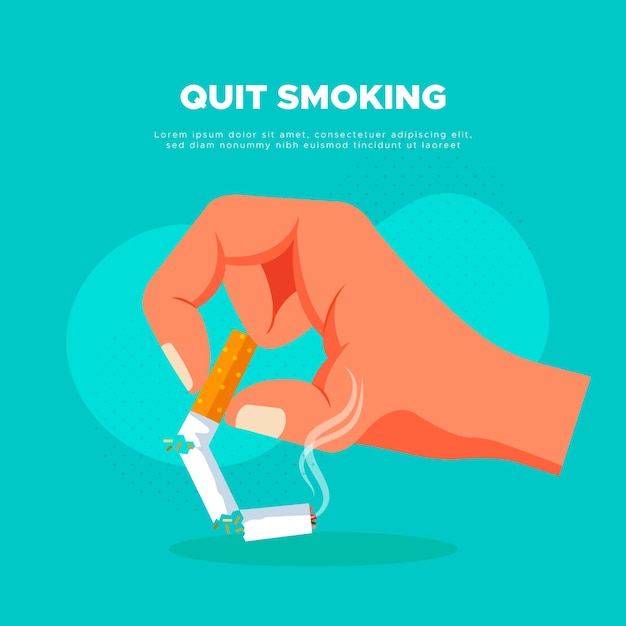 Vector quit smoking illustration