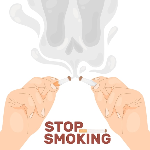 Vector quit smoking illustration