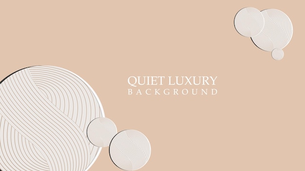 Vector quite luxury background vector wave line circle background design simple a beige background