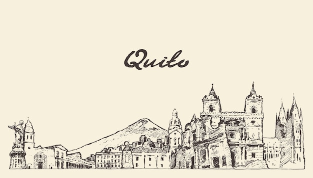 Quito skyline, ecuador