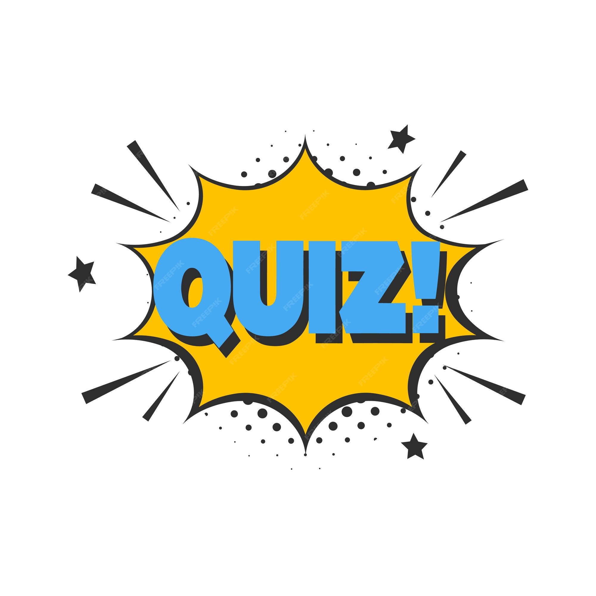 Premium Vector | Quiz banner in pop art style question comic ...