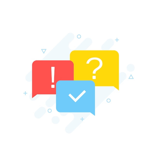 Quiz concept. Quiz online. The concept is the question with the answer. Modern flat style vector illustration.