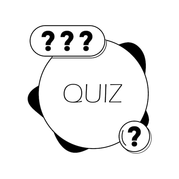 Quiz doodle symbool onderwijs concept