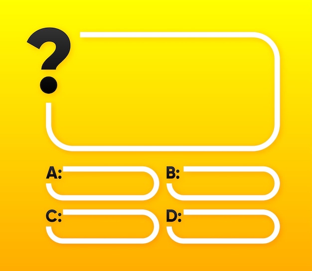 Vector quiz game or intellectual challenge contest template quiz template tv show or trivia game