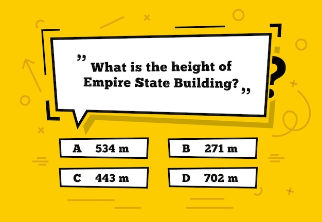 Vector quiz menu test questions menu choice vector