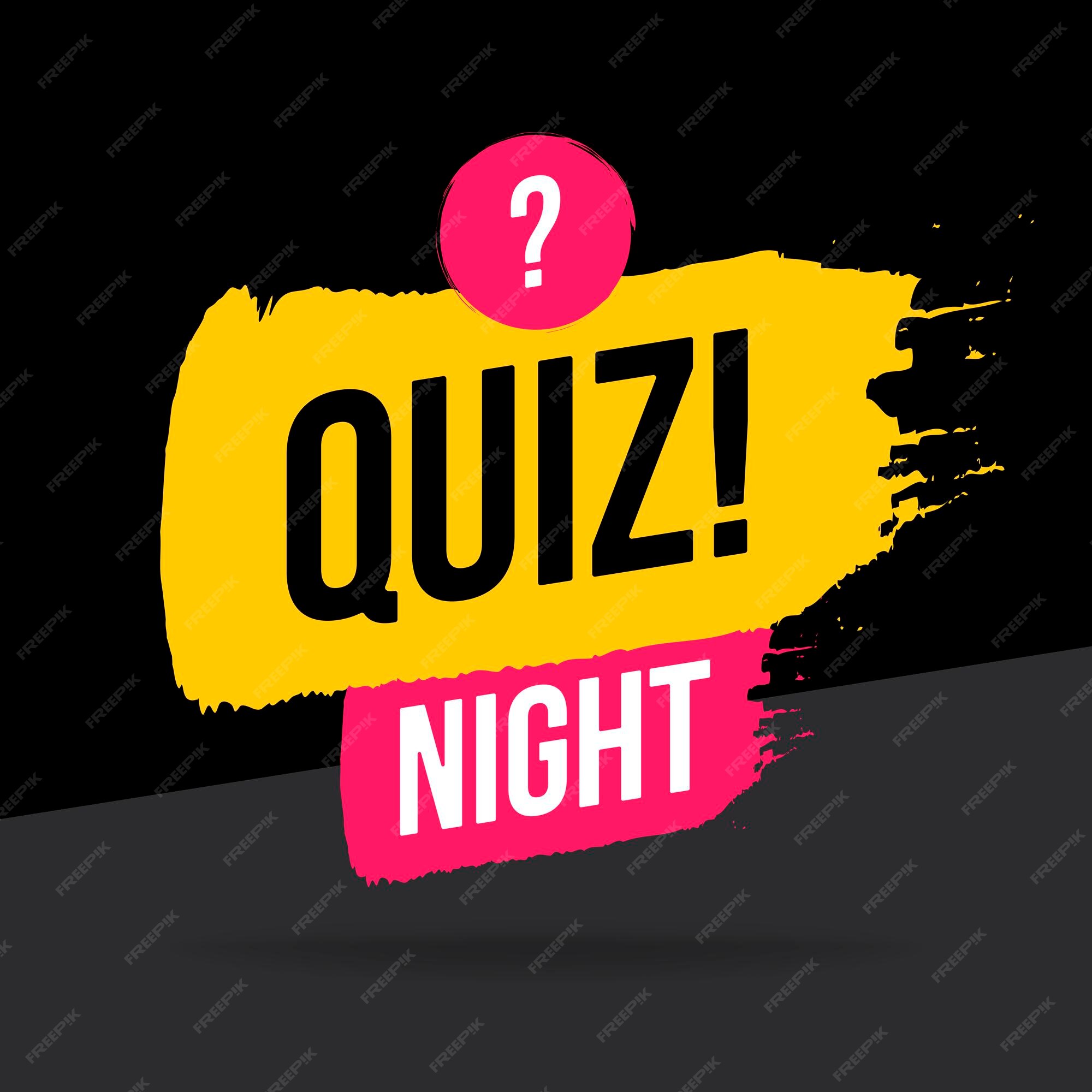 Quiz time banner with colorful brush strokes Vector Image