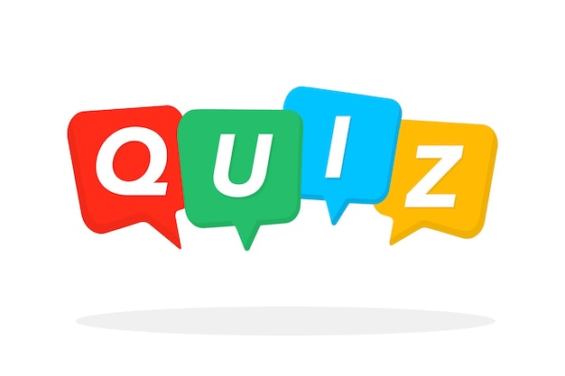 Quiz symbol Questionnaire icon survey sign flat speech bubble symbols