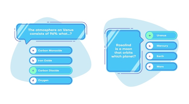 Quiz test menusjabloon TV-show spel