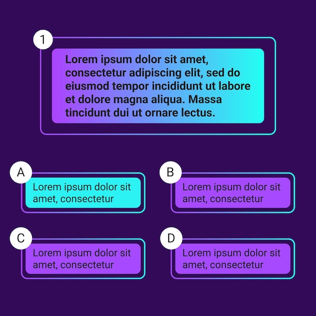 Quiz test template ui design vector illustration