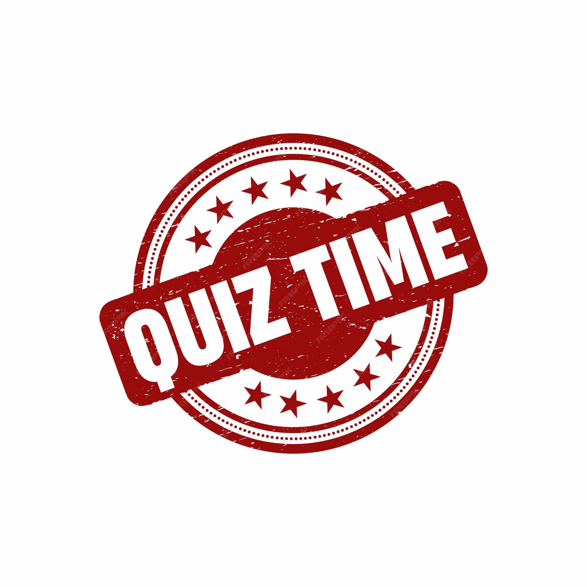 Quiz Time Sticker Quiz Time Square Isolated Sign Quiz Time Label