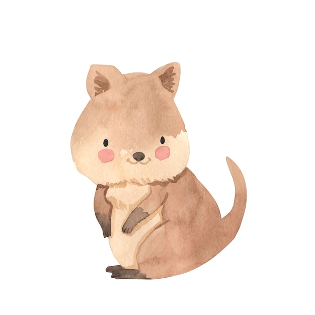 아이들을 위한 Quokka 수채화 그림