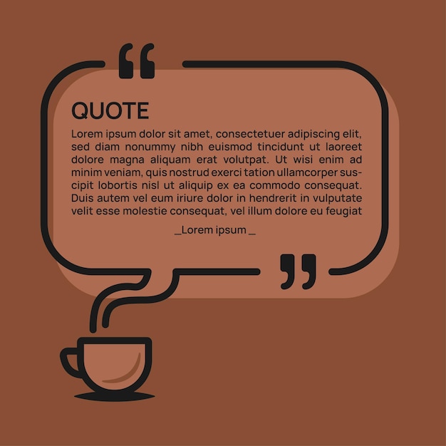 Quote banner inspiratie van een kopje koffie