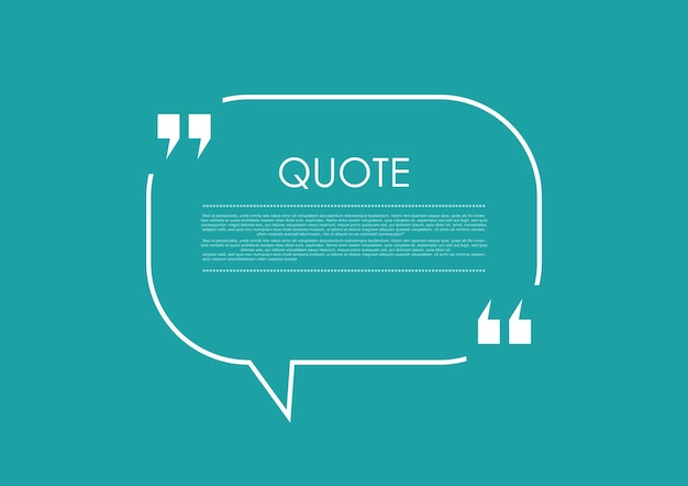 Quote blank speech bubble abstract bright design Vector background