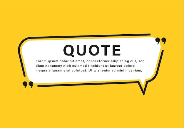 Quote box frame or communication quotes text bubble frames or speech bubbles templates