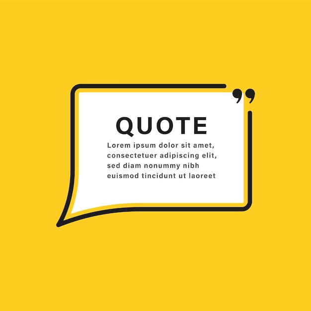 Vector quote box frame or communication quotes text bubble frames or speech bubbles templates