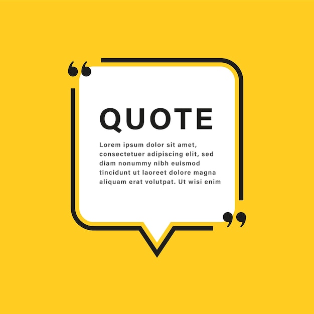 Vector quote box frame or communication quotes text bubble frames or speech bubbles templates