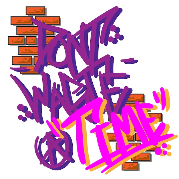 Vettore disegno vettoriale di tag graffiti di citazioni e critiche