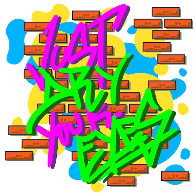 Vector quote and critic graffiti tag vector design