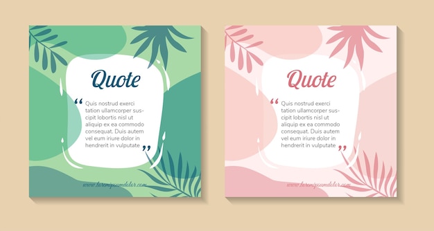 Quote frames blank templates set text in brackets citation empty speech quote bubbles