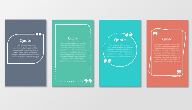 Quote frames blank templates set