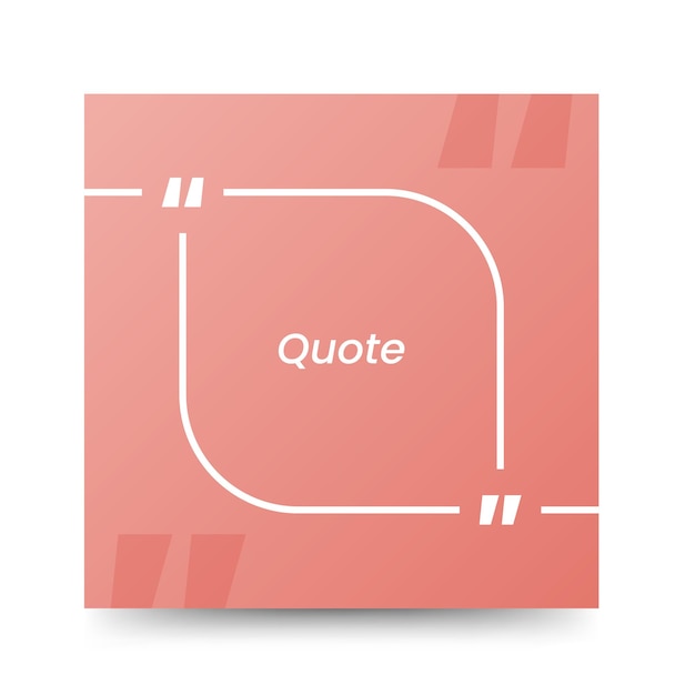 Quote frames blank templates on white background