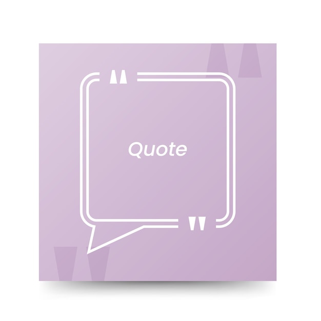 Quote frames blank templates on white background