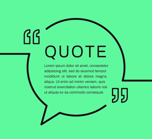 Quote frames Quote box Frame templates for message Speech Bubble