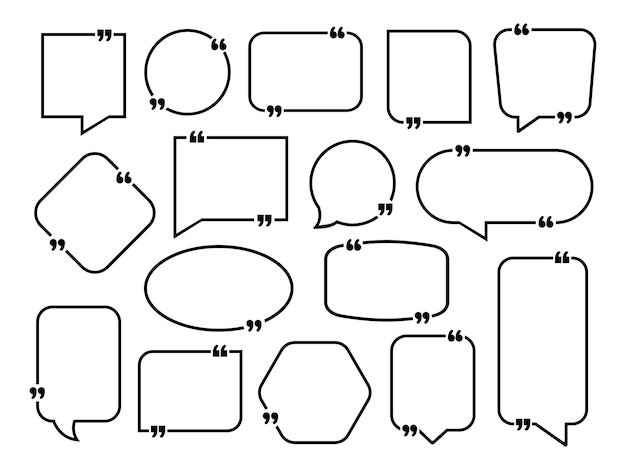 フレームを引用します。引用符付きの吹き出し。空白のテンプレートは、.