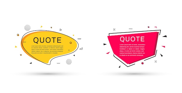 Quote frames templates illustration