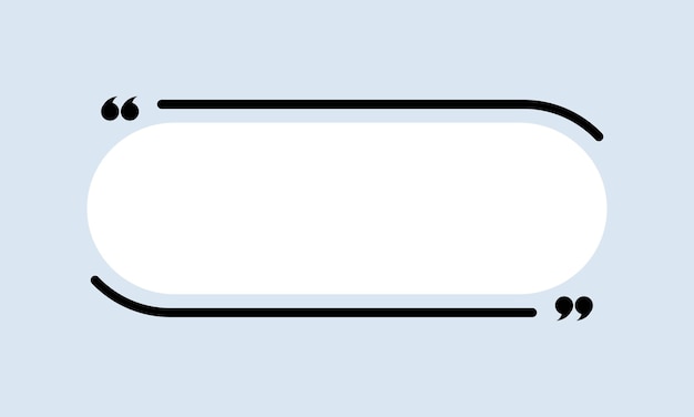 Значок цитаты. Речевой пузырь, кавычки или набор говорящих знаков с пустым пространством. Рамка.