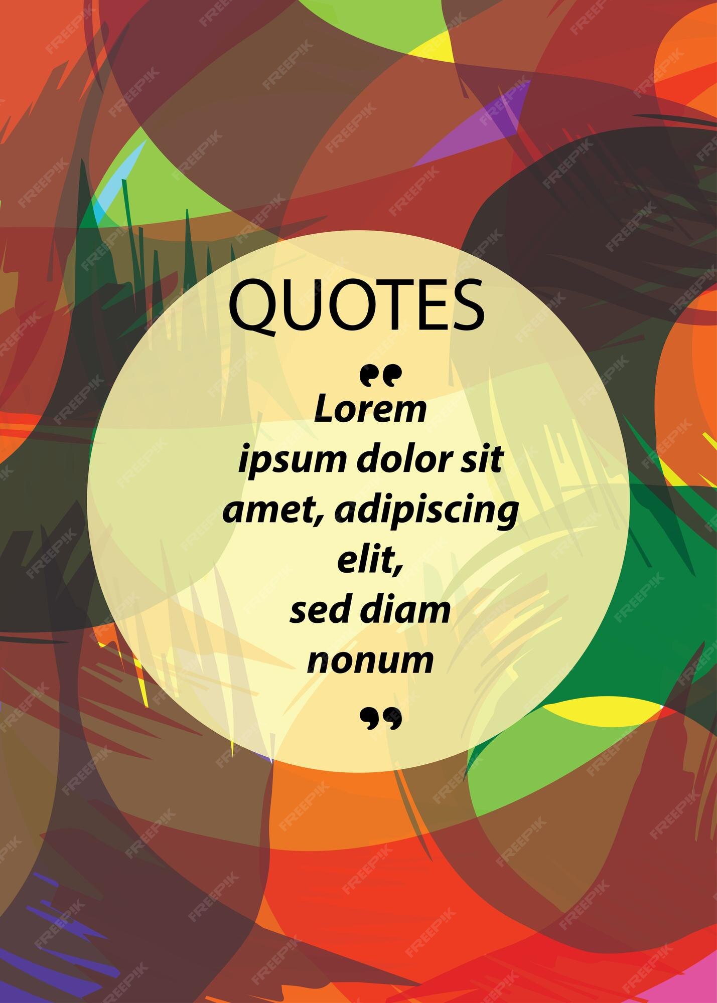 Premium Vector | Quote poster template
