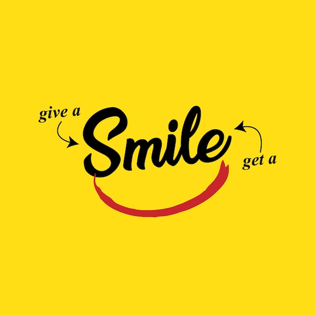 Vector quote of smile