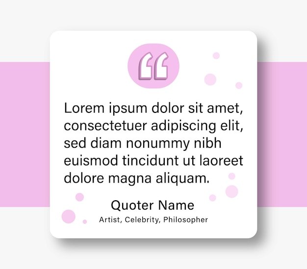 Quote template with editable text in trendy paper style