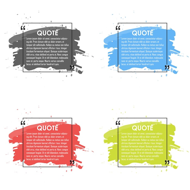 Vector quote text bubble. commas, note, message and comment. design element