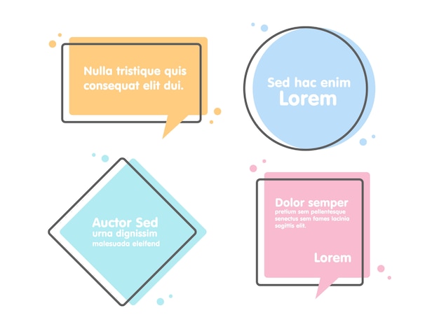 Vector quote text bubble set