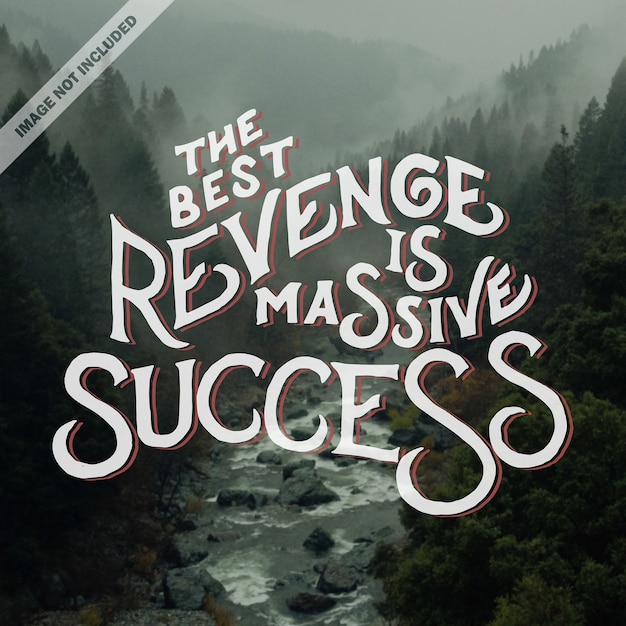 Vector quote typography  the best revenge